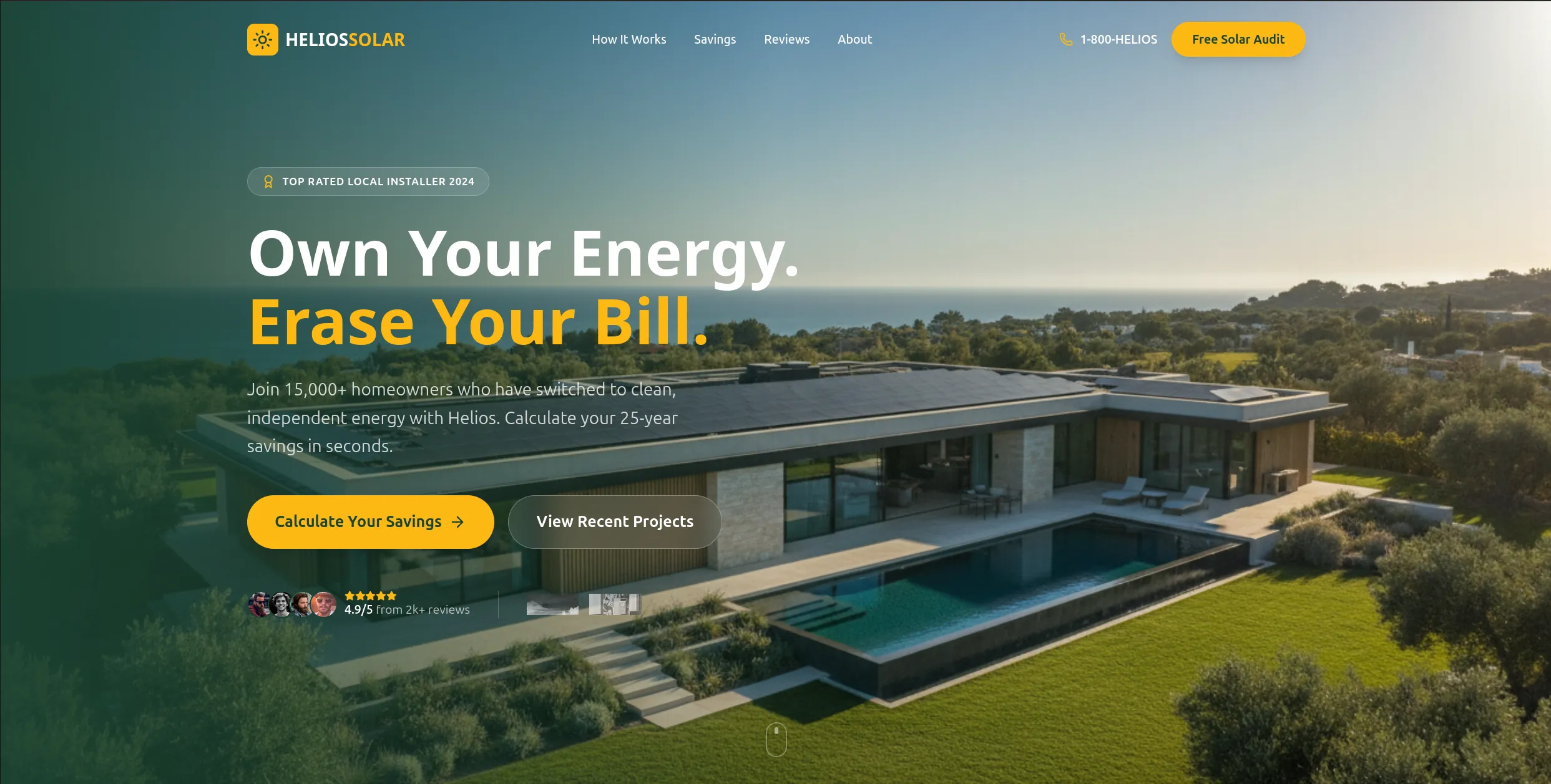 HELIOSSOLAR Sustainable Energy website